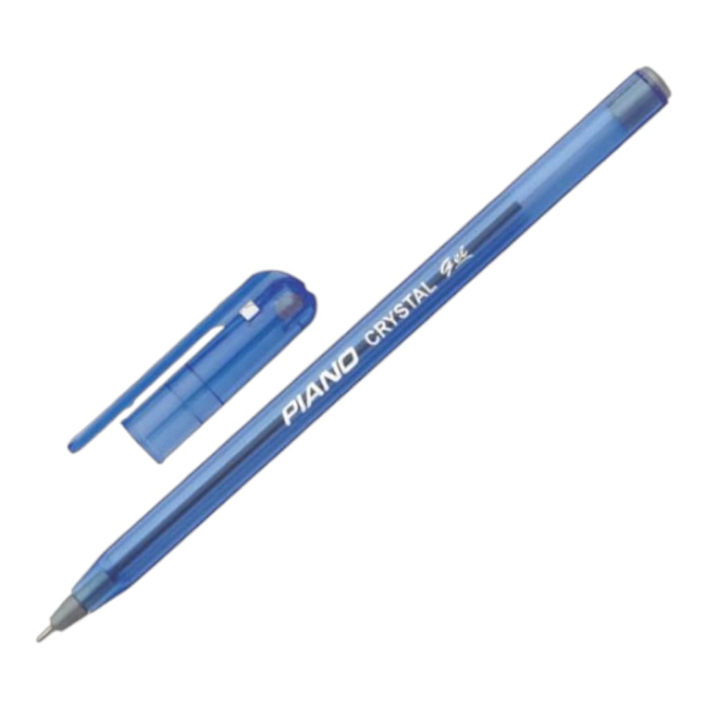Piano Crystal Gel Pen Blue - (Pack of 10)